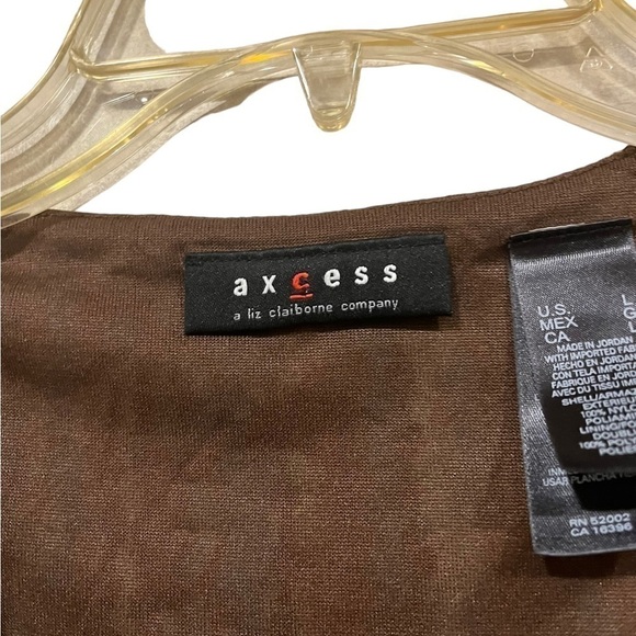 Axcess by Liz Claiborne Vintage Green and Brown Y2K 90s Tank Top Size Large - Picture 6 of 7